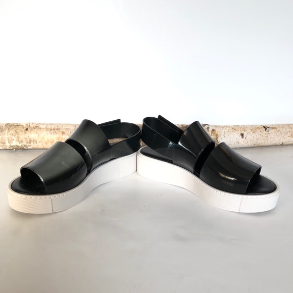 NWOB Melissa Soho PVC Platform Sandals, Black, 6 - Picture 7 of 8